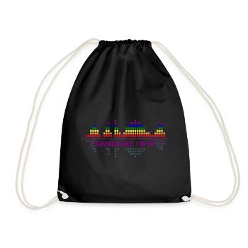 Funny sounds gay I'm in LGBT Pride Month - Drawstring Bag - black - Front