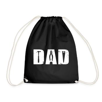 DAD - Outils - Père - Papa - Cadeau de la fête des Pères - Sac de sport léger - noir - Devant