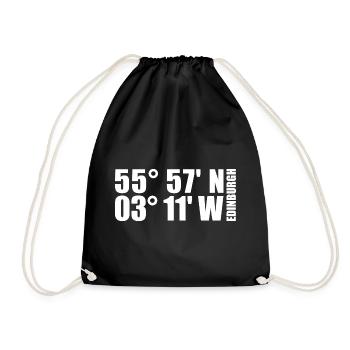 Coordonnées d’Édimbourg - Sac de sport léger - noir - Devant