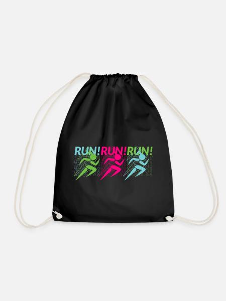 Joggen, Lauftraining, Sportler - Turnbeutel - Schwarz