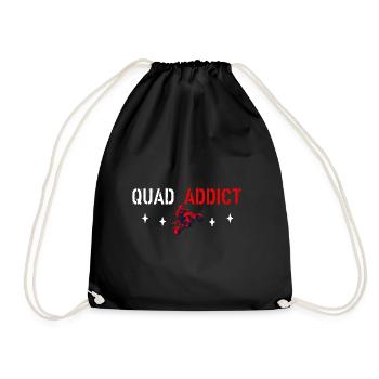 Quad addict - Drawstring Bag - black - Front