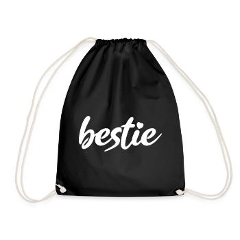 bestie Beste Bester Best Herzchen - Turnbeutel - Schwarz - Vorne