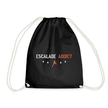 Climbing addict - Drawstring Bag - black - Front