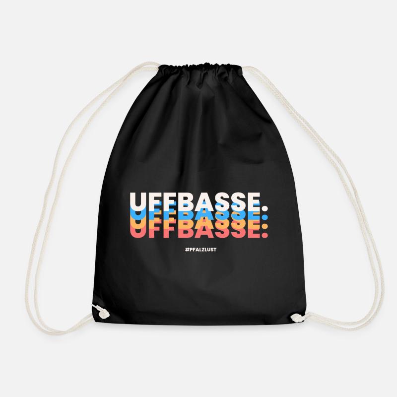 Pfalzlust Uffbasse - Turnbeutel - Schwarz