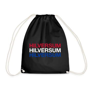 HILVERSUM Netherlands Niederlande Flagge - Turnbeutel - Schwarz - Vorne