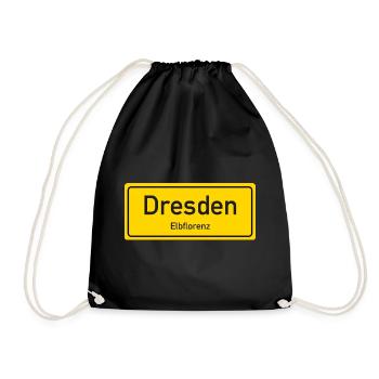 Dresden Ortsname Deutschland - Turnbeutel - Schwarz - Vorne