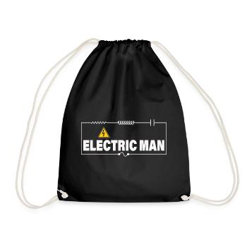 ELECTRIC MAN - Turnbeutel - Schwarz - Vorne