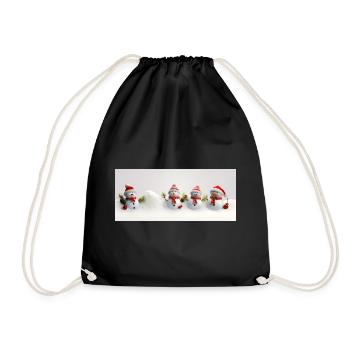 Bonhomme de neige de noël - Sac de sport léger - noir - Devant