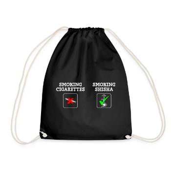 Sisha Rauch Pfeife Orient - Turnbeutel - Schwarz - Vorne