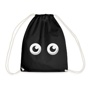 Big Round Googly Eyes Bob, Cap - Drawstring Bag - black - Front