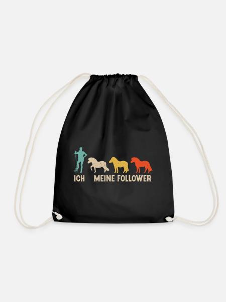 Shetland Pony Meine Follower Pferde Reitsport - Turnbeutel - Schwarz