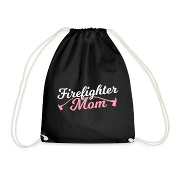 Maman pompiers - Sac de sport léger - noir - Devant