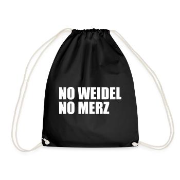 No weidel no merz - Turnbeutel - Schwarz - Vorne