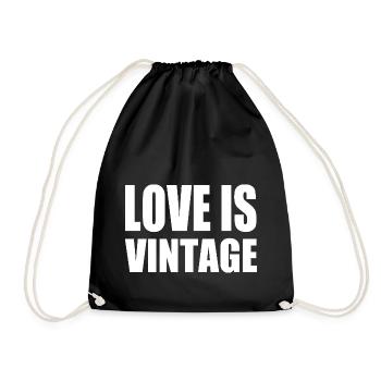 Love is vintage - Sac de sport léger - noir - Devant