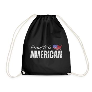Stolzer Amerikaner, ich liebe Amerika - Turnbeutel - Schwarz - Vorne