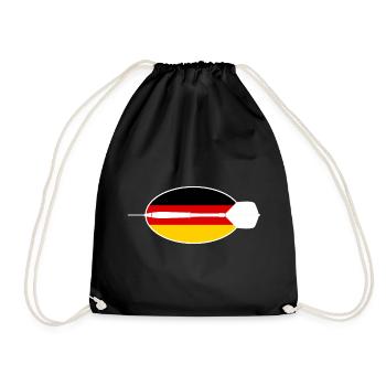 Fléchettes Allemagne, Fléchettes sur le drapeau de l’Allemagne - Sac de sport léger - noir - Devant