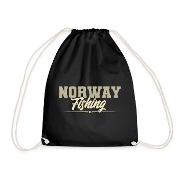 Norway Fishing - Drawstring Bag - black - Front