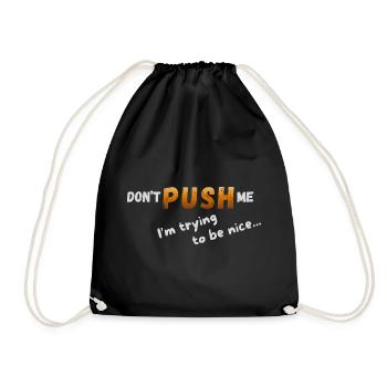 Me Cherche pas – j’essaie d’être sympa - Sac de sport léger - noir - Devant