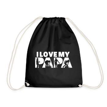 J’adore mon Papa jardinier d’entretien du sol - Sac de sport léger - noir - Devant
