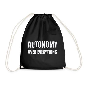 Autonomie über alles Neurodivergente PDA-Geschenk - Turnbeutel - Schwarz - Vorne