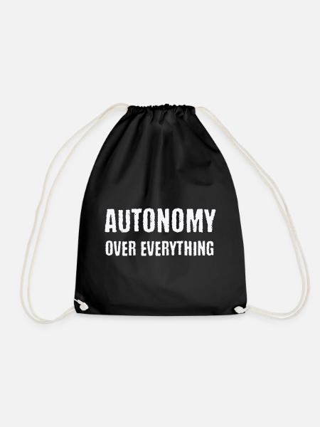 Autonomie über alles Neurodivergente PDA-Geschenk - Turnbeutel - Schwarz