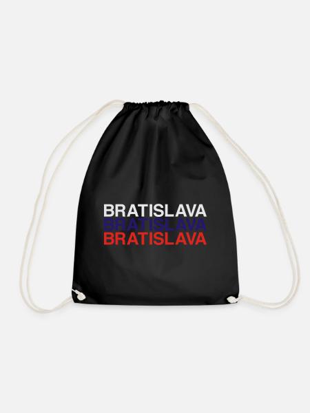 BRATISLAVA Slovakia Slowakei Flagge - Turnbeutel - Schwarz