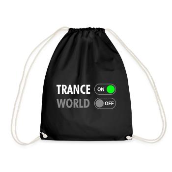 Trance On World Off - Rave Style - Turnbeutel - Schwarz - Vorne
