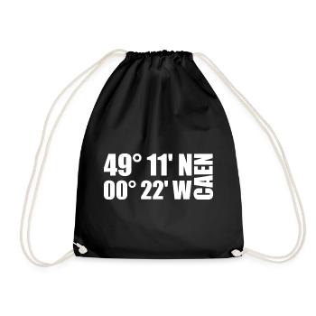 Coordonnées de Caen - Sac de sport léger - noir - Devant