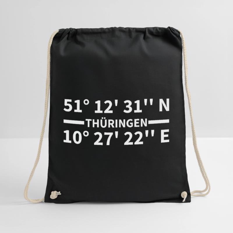 Thuringia coordinates Drawstring Bag