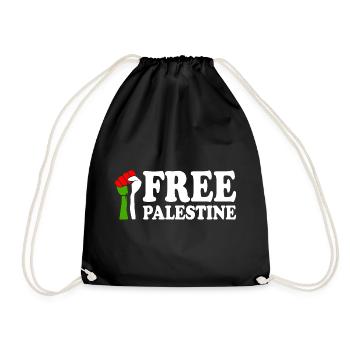 Free palestine - Turnbeutel - Schwarz - Vorne