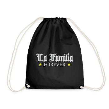 "Familia" the family, the only thing that counts - Drawstring Bag - black - Front