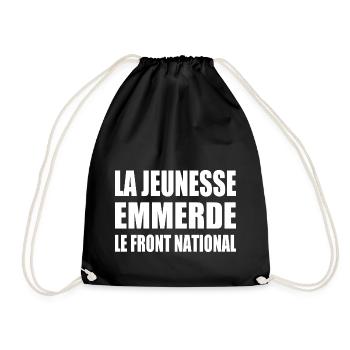 la jeunesse emmerde le front national - Sac de sport léger - noir - Devant