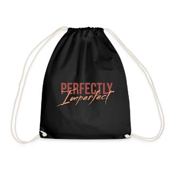 Perfectly Imperfect - Drawstring Bag - black - Front