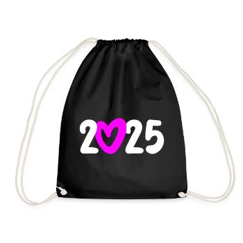 2025 Coeur Bonne Année Début Nouveau Départ Nouveau Départ - Sac de sport léger - noir - Devant