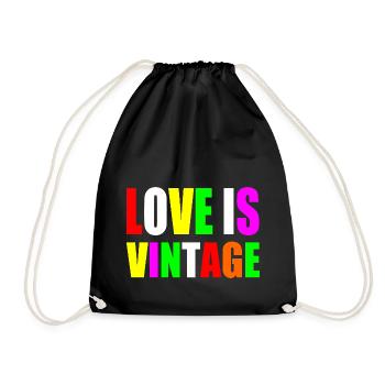 Love is vintage - Turnbeutel - Schwarz - Vorne