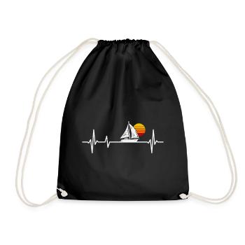 Sailing Heartbeat Sailor Capitaine de voilier - Sac de sport léger - noir - Devant