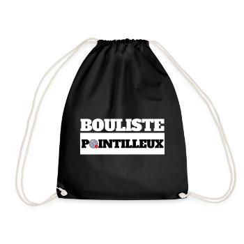 BOULISTE POINTILLEUX - Humor Pétanque - Turnbeutel - Schwarz - Vorne