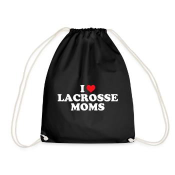 Ich liebe Lacrosse-Mütter - Turnbeutel - Schwarz - Vorne