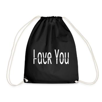 Je t'aime - vas te faire encule - Sac de sport léger - noir - Devant