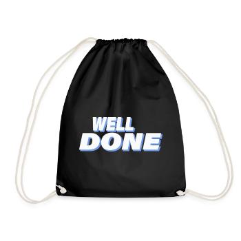 WELL DONE - Drawstring Bag - black - Front