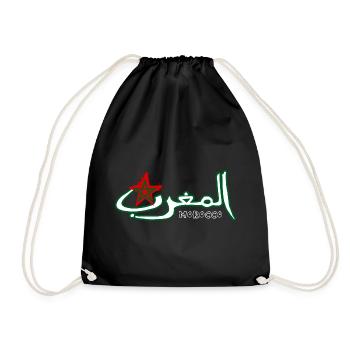 Morocco in Arabic - Drawstring Bag - black - Front