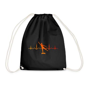 Aerobic Fitness Körpergymnastik Herren Damen - Turnbeutel - Schwarz - Vorne