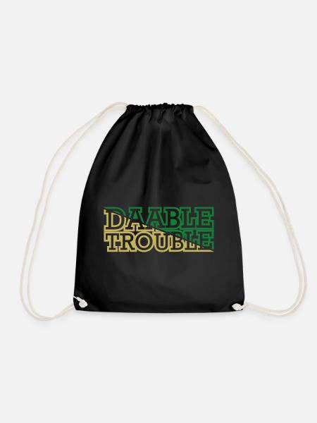 DAABLE TROUBLE Font - Turnbeutel - Schwarz