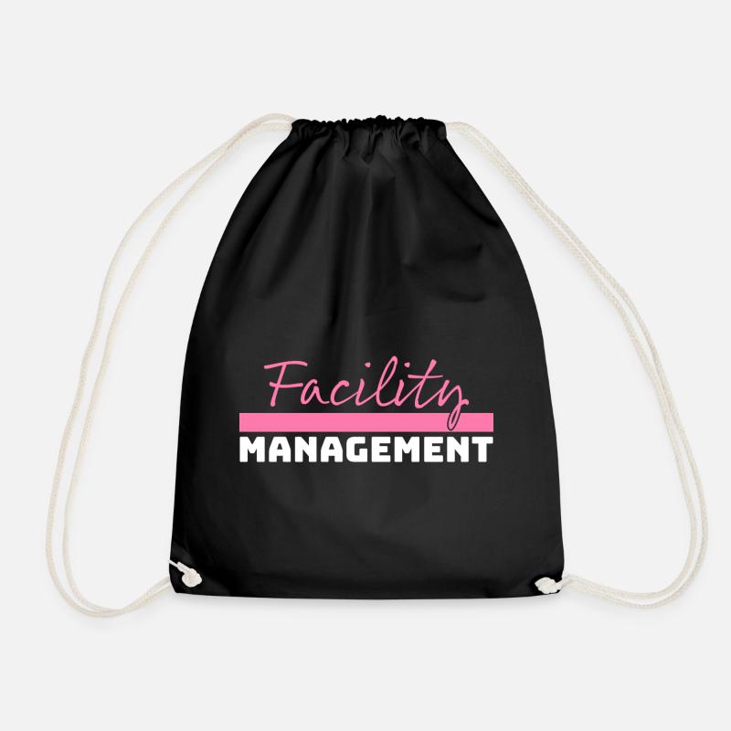 Tshirt Facility Management rosa weiss - Turnbeutel - Schwarz