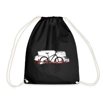 Bike Heartbeat Grafik - Turnbeutel - Schwarz - Vorne