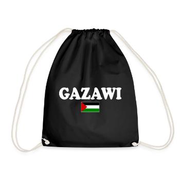 Gazawi gaza - Turnbeutel - Schwarz - Vorne
