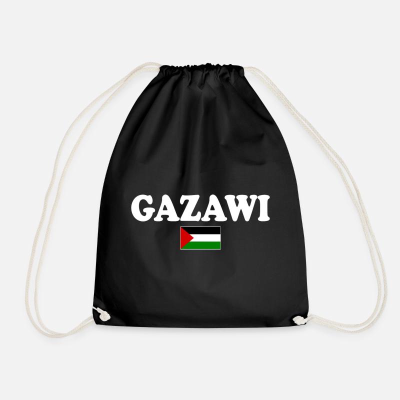 Gazawi gaza - Drawstring Bag - black