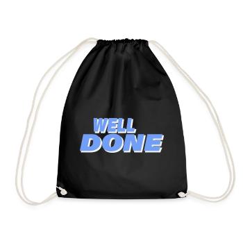 WELL DONE - Drawstring Bag - black - Front