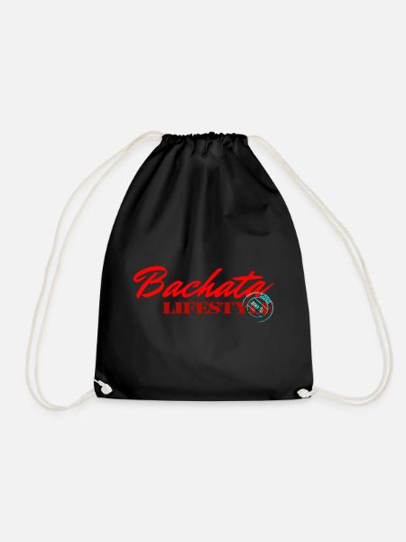 Bachata - Drawstring Bag - black
