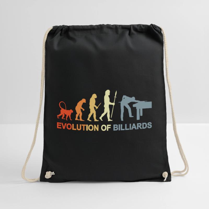 Pool Billiards Evolution Drawstring Bag